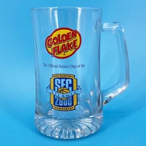 glass beer mug 2000 SEC Basketball Tournament Atlanta Y2K vintage